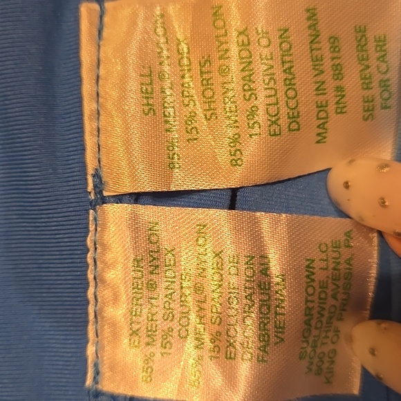 Lilly Pulitzer Luxletic Blue/White Zela Tiered Leisure Skort - Picture 3 of 9